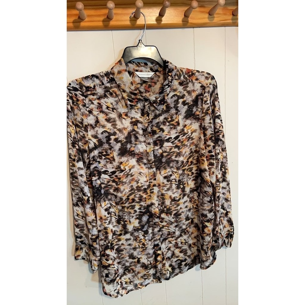 Christopher & Banks Women's Abstract Print Blouse - Size L